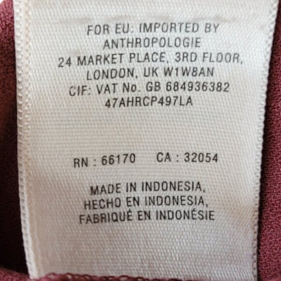 Anthropologie Elevenses Dusty Rose Berry Cropped Trousers Tailored Size 6 - Picture 6 of 13